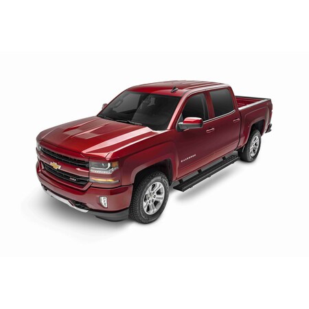 N-Fab RUNNING BOARDS Textured Powder Coated Black Aluminum Unlighted Rocker Panel Mount GFG15QC-TX